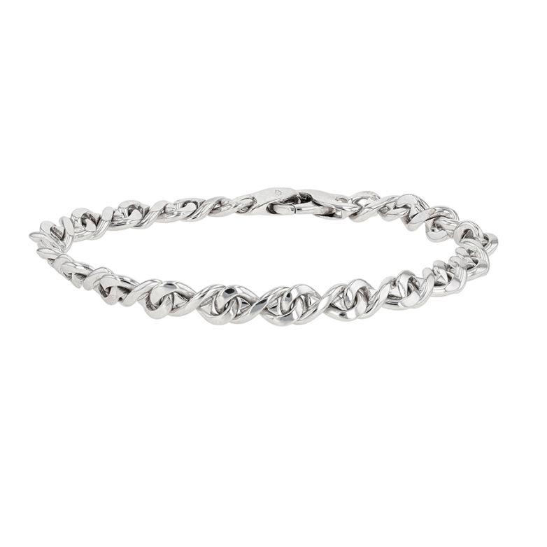 Acheter Bracelet maille fantaisie or blanc 22.80g Comme neuf - 4350,00 € Bracelet maille fantaisie or blanc 22.80g Comme neuf - reconditionné disponible sur Gemme Les Bijoux
